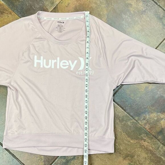 Hurley Light Pink Dolman Sleeve Sweatshirt Large - Picture 7 of 9
